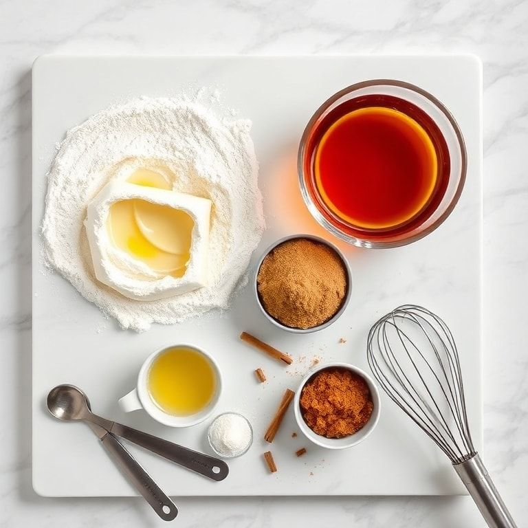 Ingredients for Bourbon Maple Bacon Cinnamon Rolls: Cozy Breakfast Delight