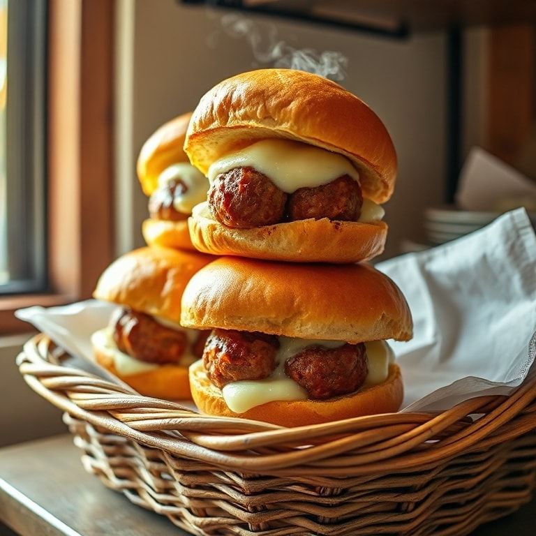 Easy Meatball Parmesan Sliders