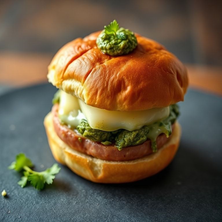 Finished Easy Meatball Parmesan Sliders plated