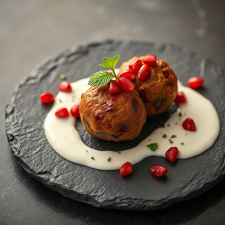 final plated lamb koftas with garnish