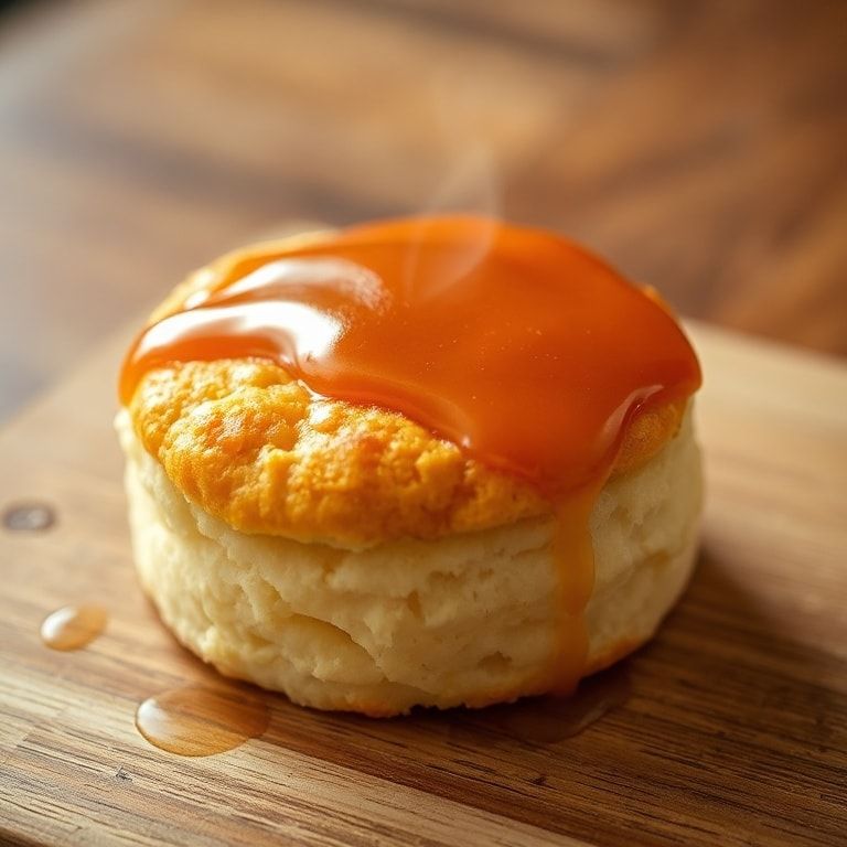 Easy Peach Butter Biscuits with Sweet Glaze