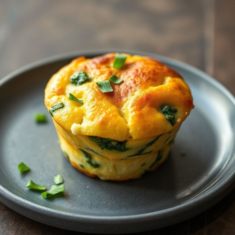 Finished spinach feta egg muffins
