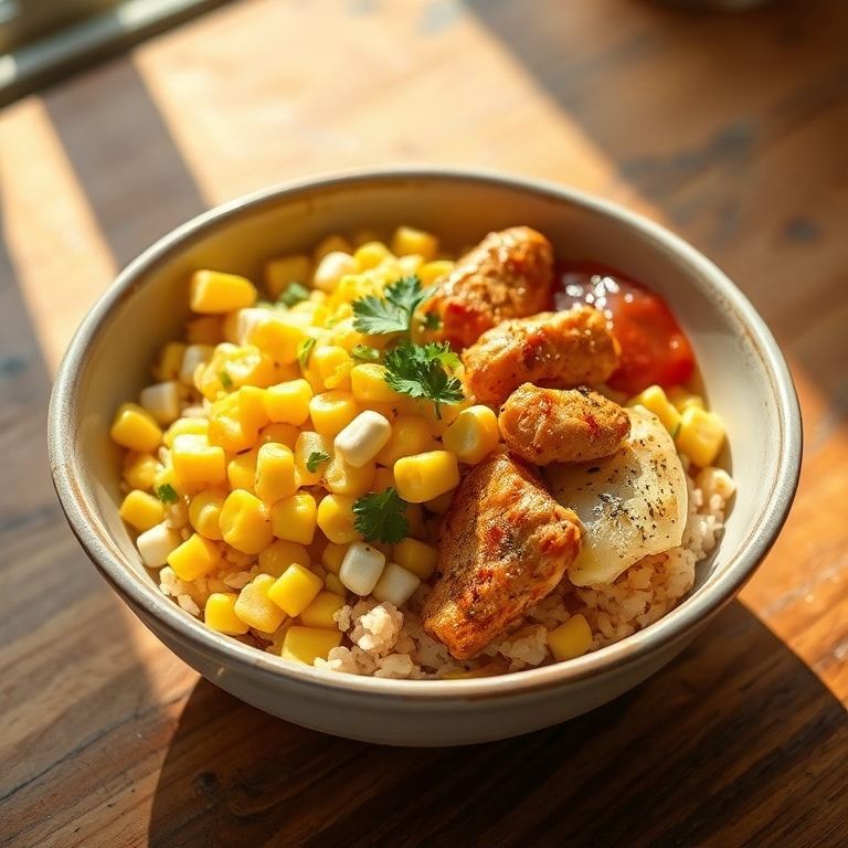 Street Corn Chicken Rice Bowl