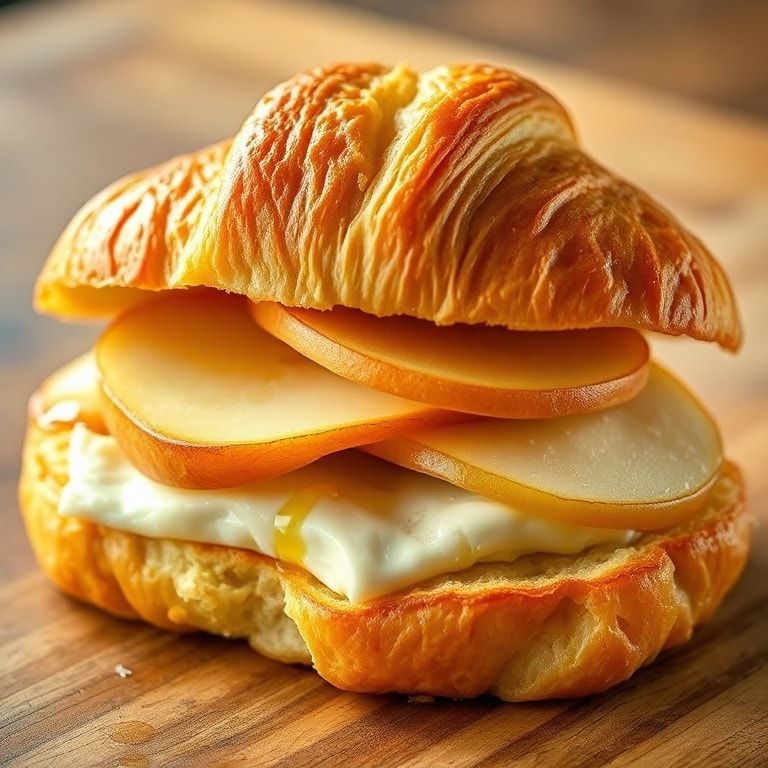 Apple and Goat Cheese Croissant Sandwich