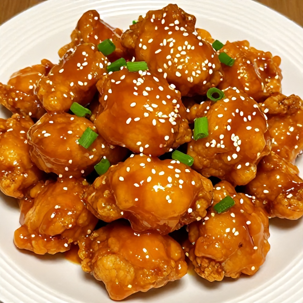 Plated Orange Chicken