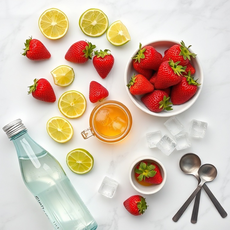 Ingredients for Brazilian Strawberry Limeade