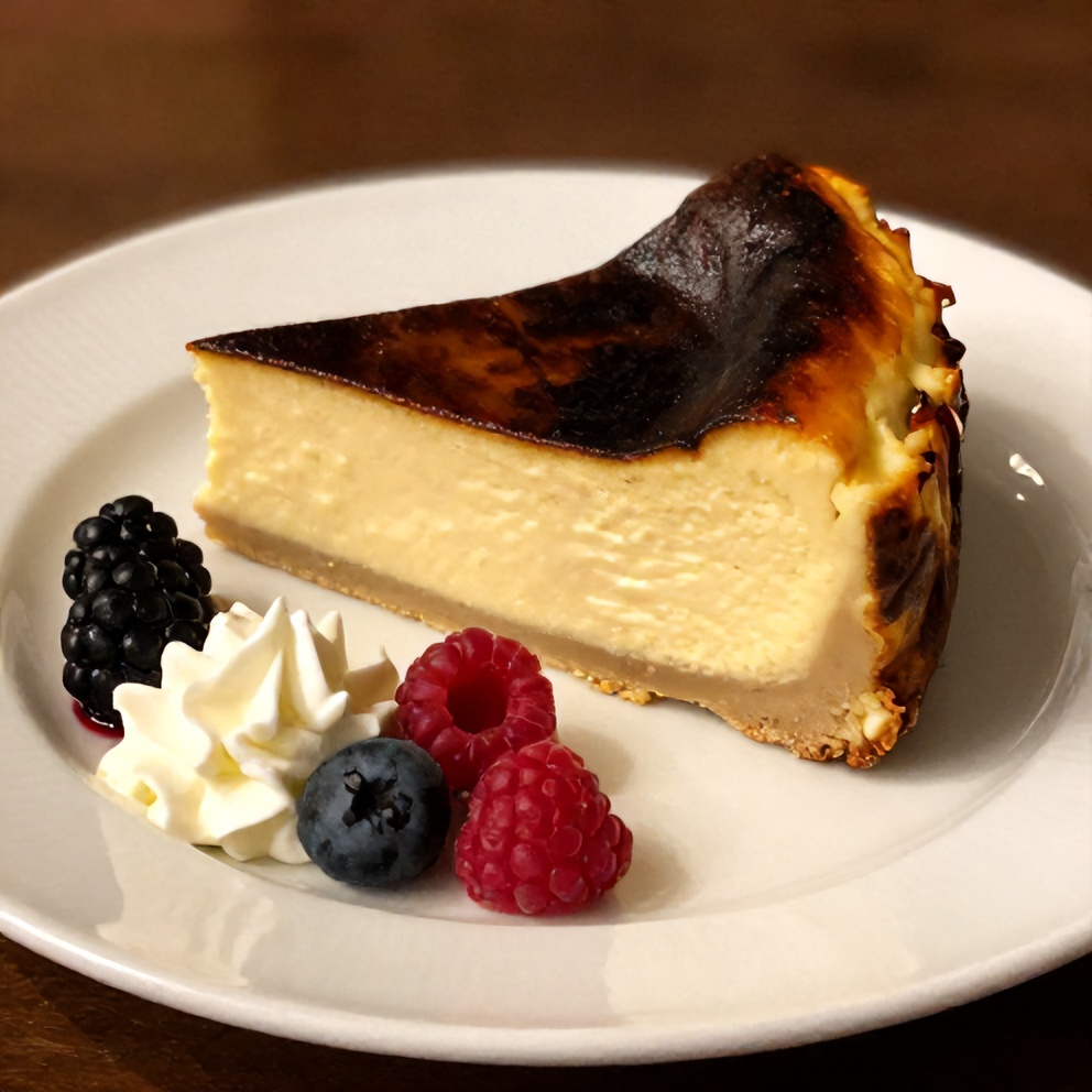 Sliced Burnt Basque Cheesecake