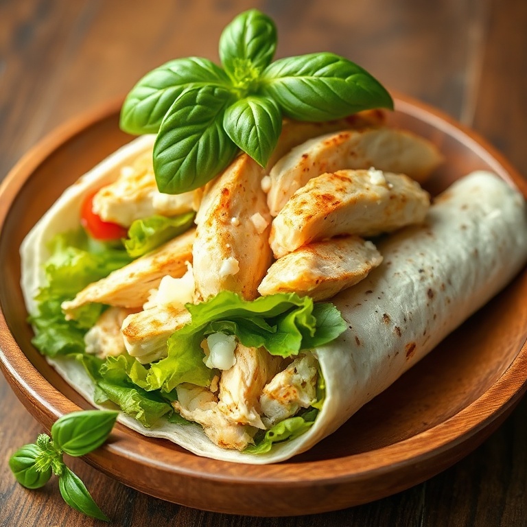 Finished Chicken Caesar wrap