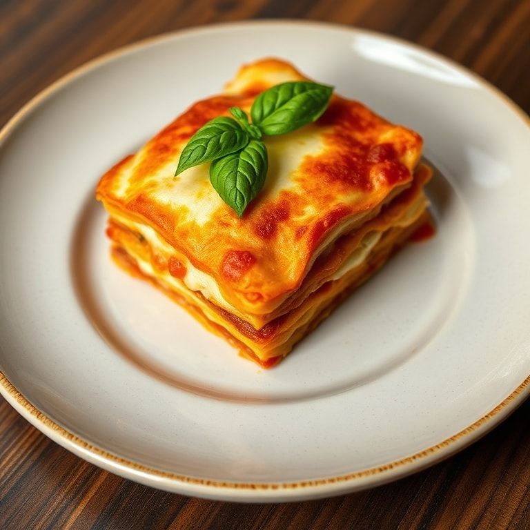 Finished Creamy Crack Chicken Lasagna plated