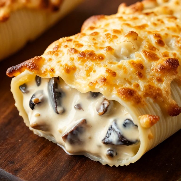 Creamy Garlic Mushroom Stuffed Shells