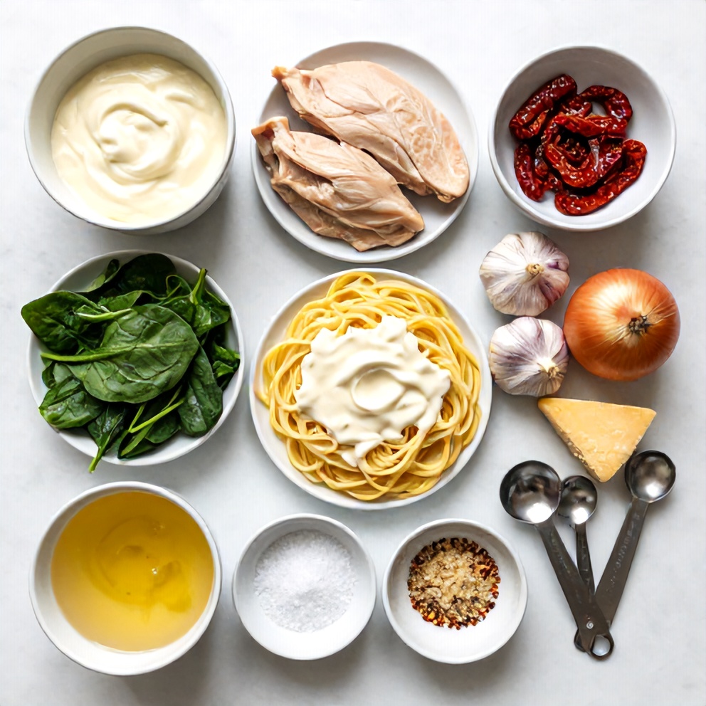 Creamy Tuscan Chicken Pasta Ingredients