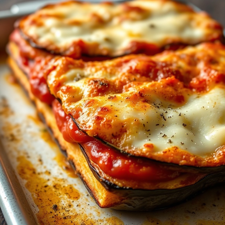 Crispy Baked Eggplant Parmesan
