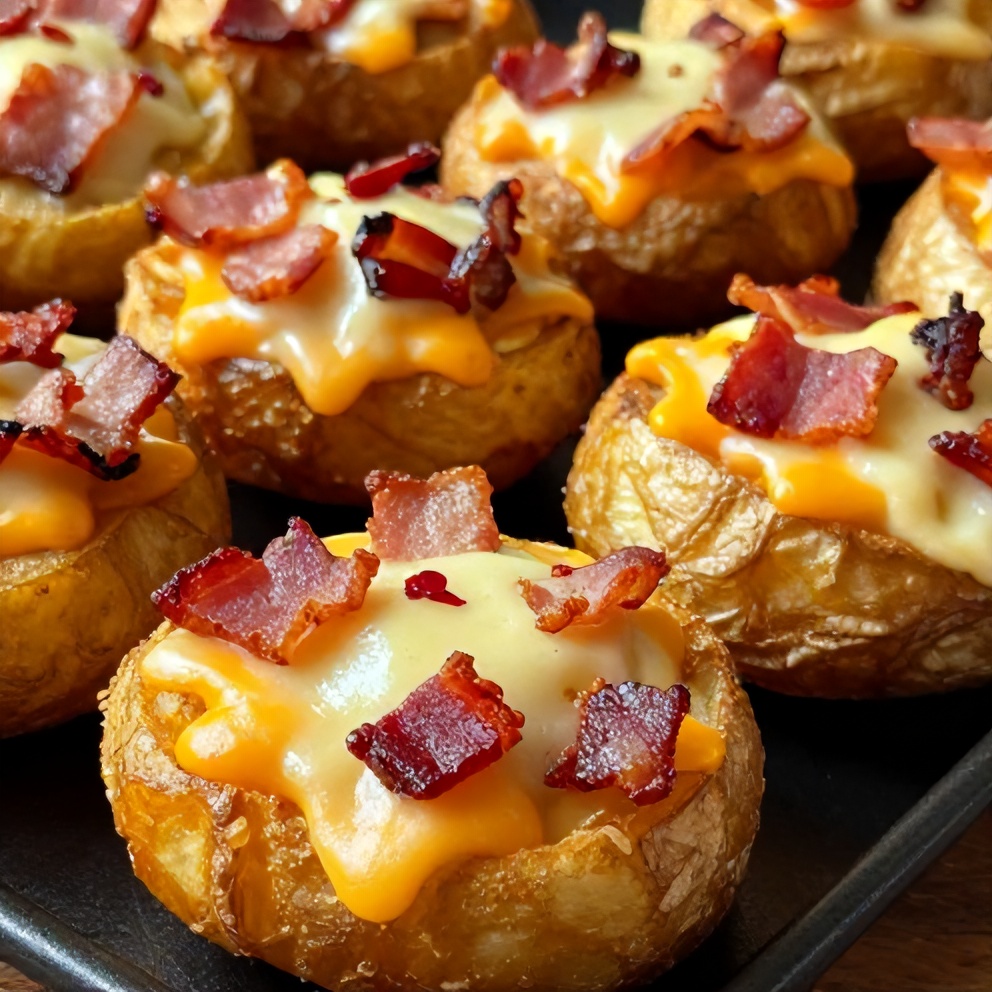 crispy cheesy potato skins