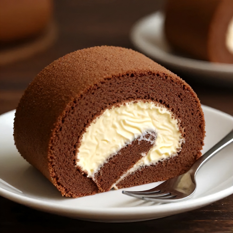 Chocolate Rolls with Vanilla Filling