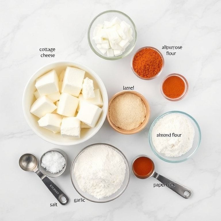 raw ingredients for crispy cottage cheese chips