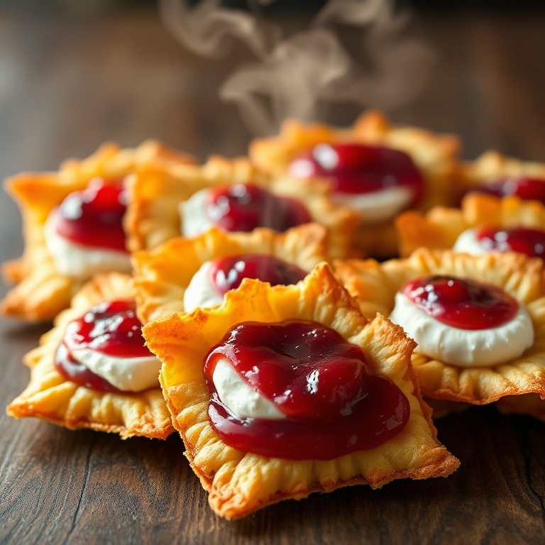 Crispy Cranberry Brie Filo Crackers