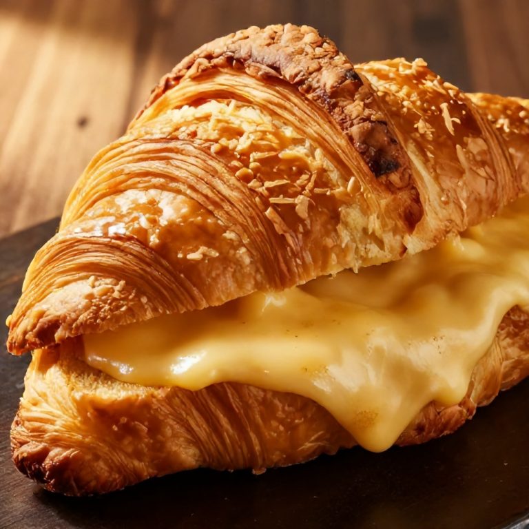 crispy croissant grilled cheese