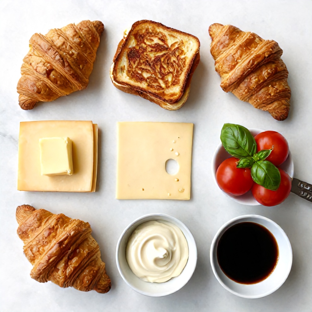 Ingredients for Croissant Grilled Cheese Recipe