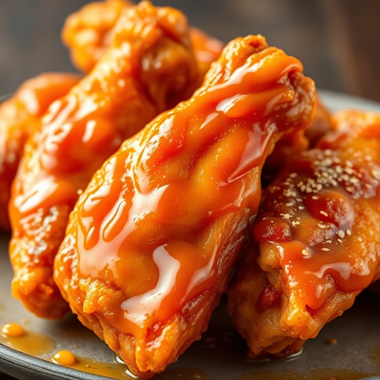 Crispy Hot Honey Chicken Wings