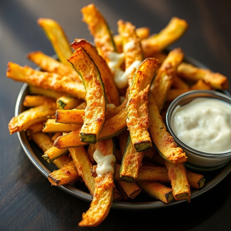 Crispy Keto Baked Parmesan Zucchini Fries