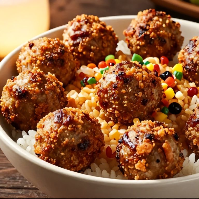 Korean BBQ Meatball Rice Bowls