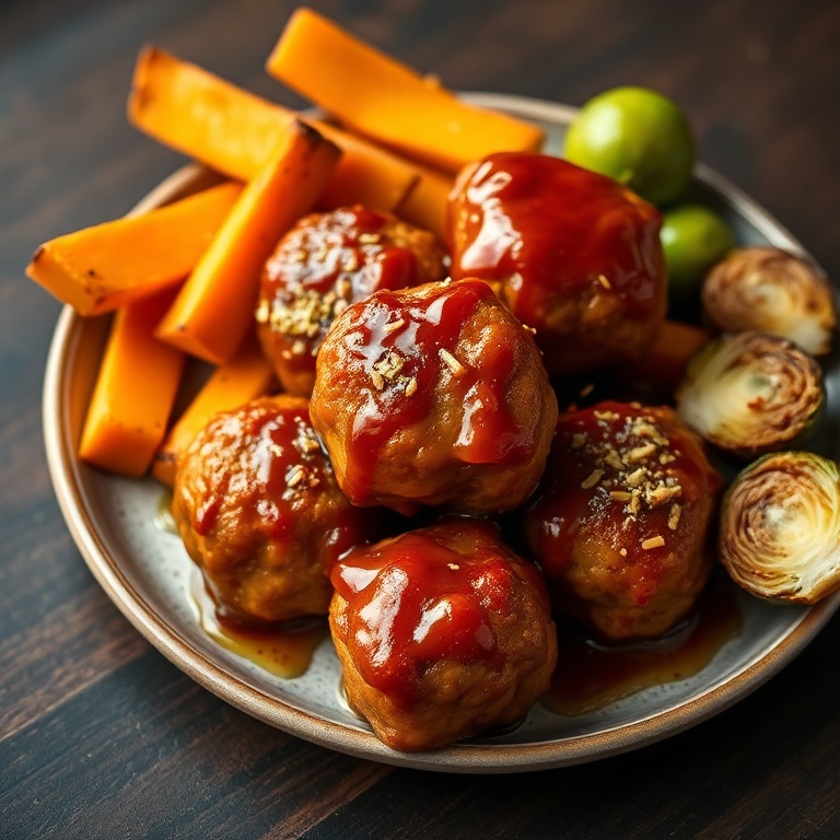 Crispy Korean BBQ Meatballs