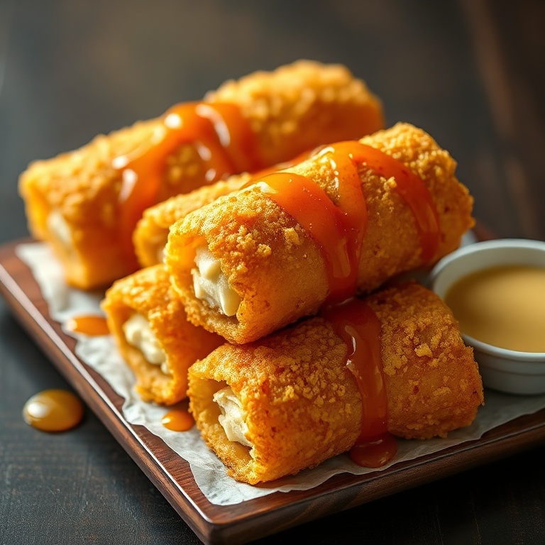 Crispy Oven-Fried Feta Rolls
