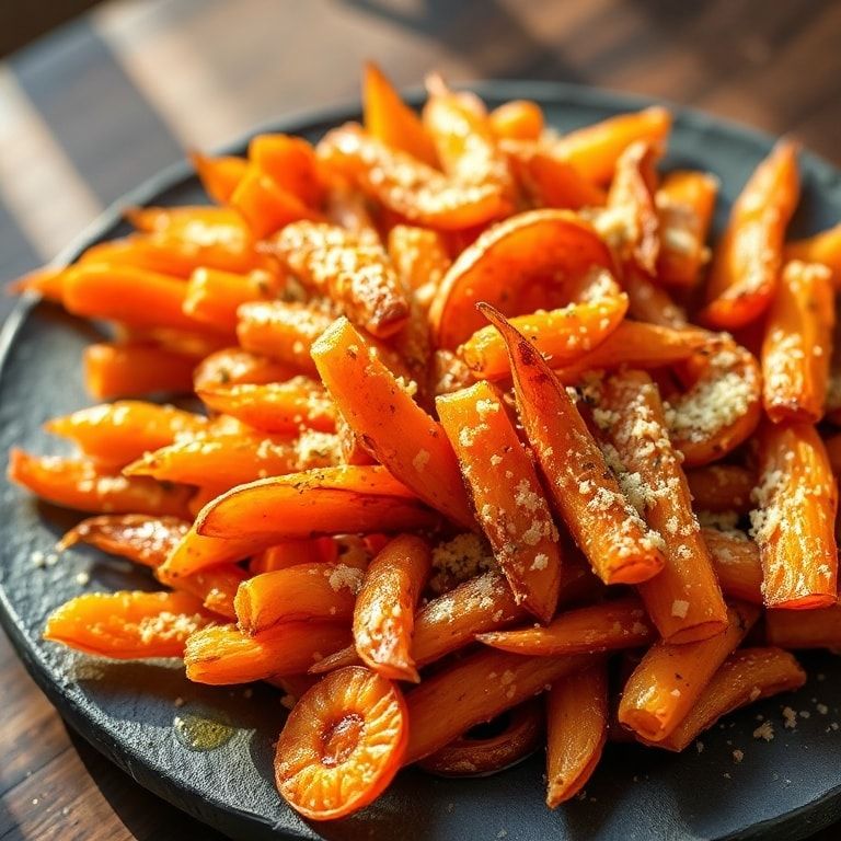 Crispy Parmesan Smashed Carrots