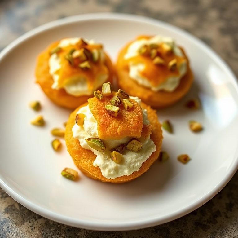 Crispy Ricotta Pistachio Honey Bites