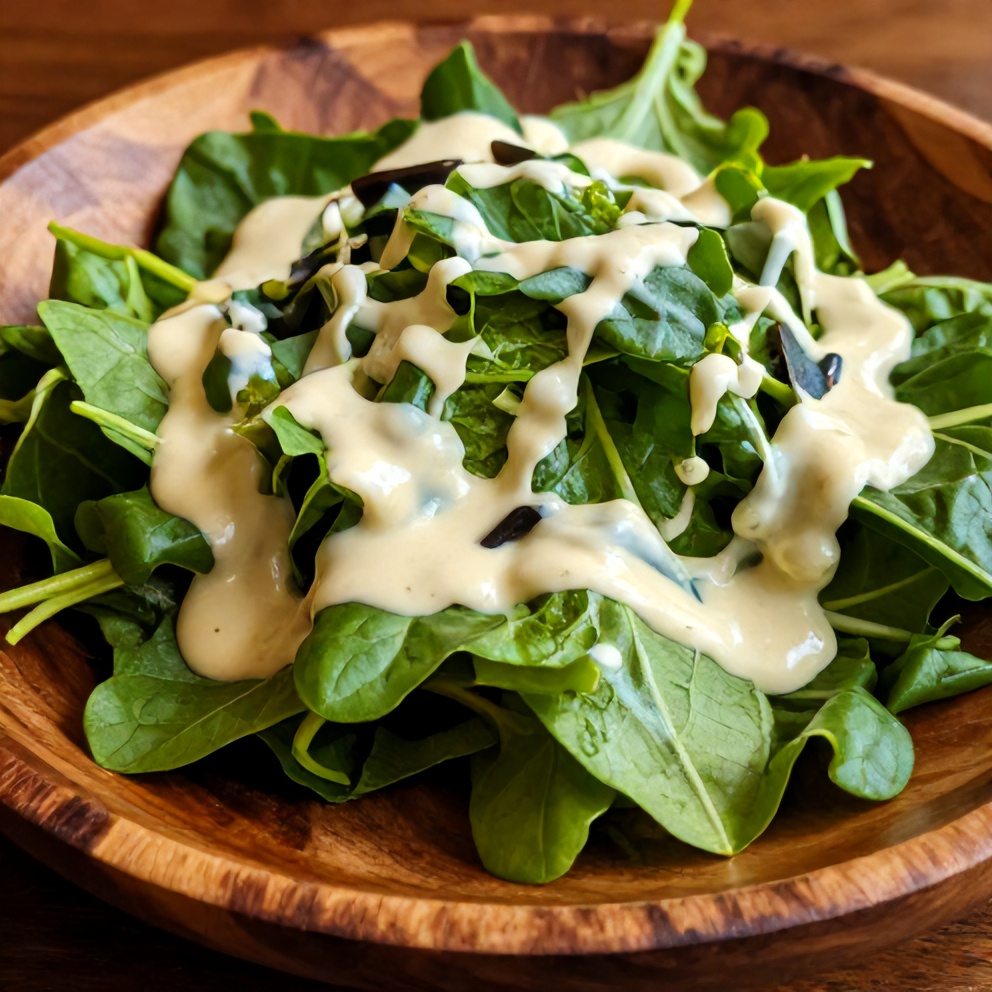 Shallot Vinaigrette drizzled over a fresh salad