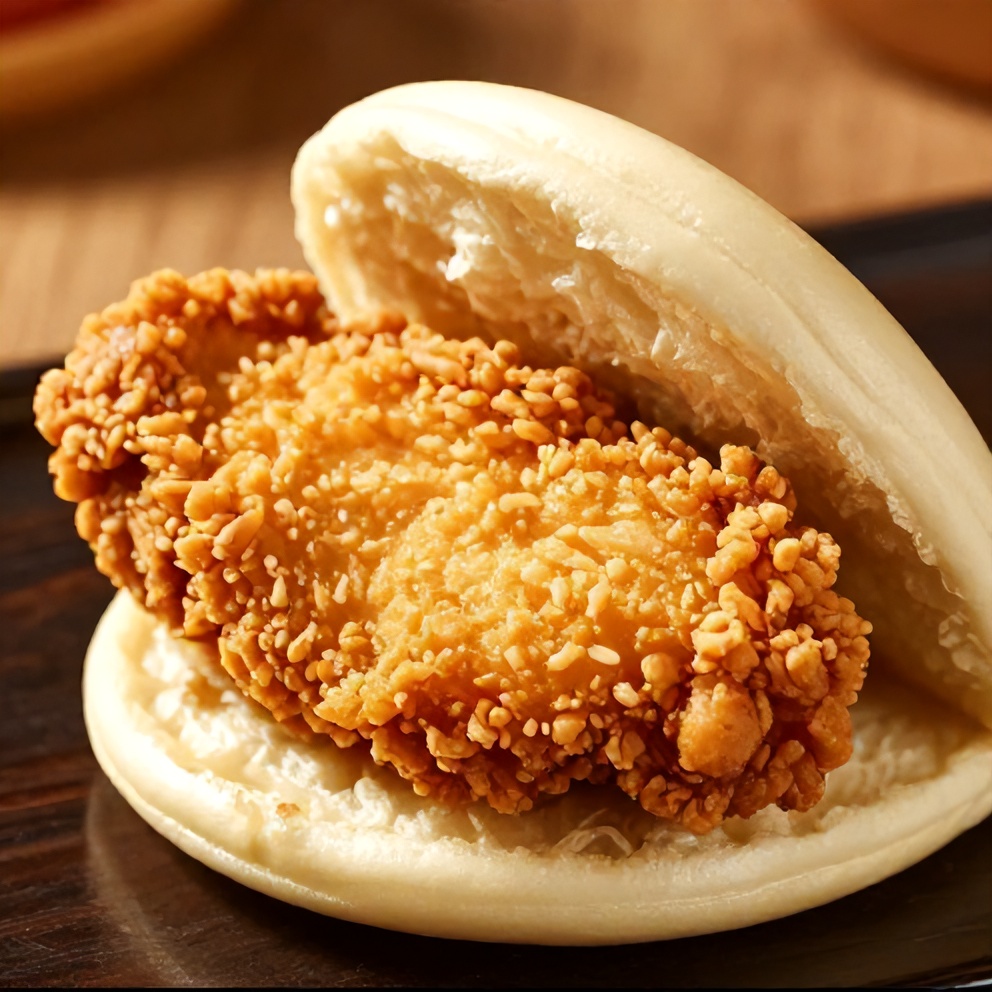 Crispy Sticky Chicken Bao Buns