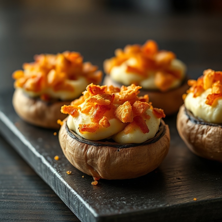 Easy Baked Crab Stuffed Mushrooms