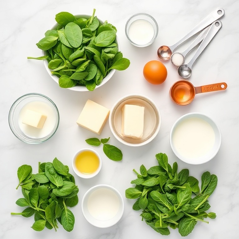Ingredients for Easy Baked Eggs Florentine