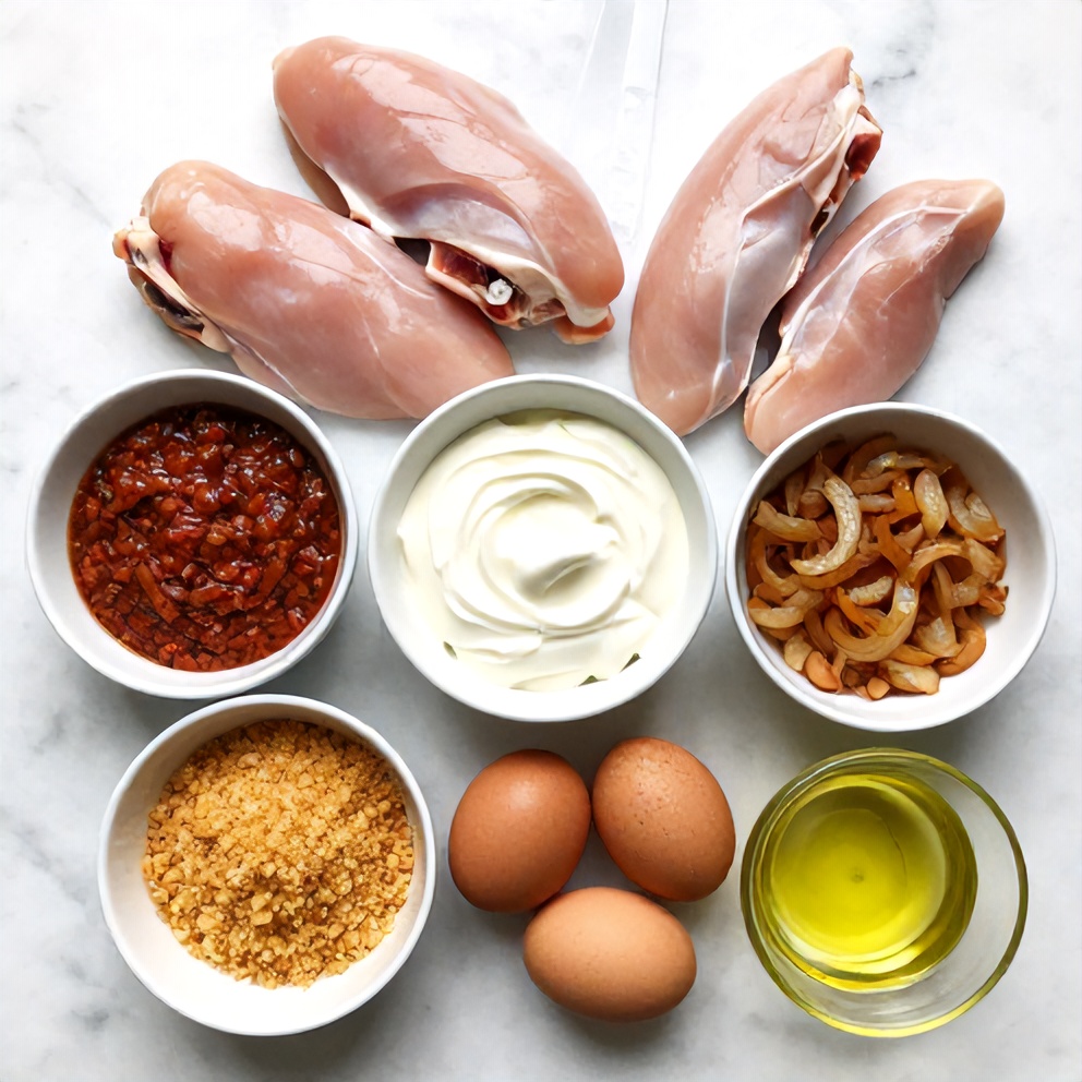 Raw Ingredients for Baked Sour Cream Onion Chicken