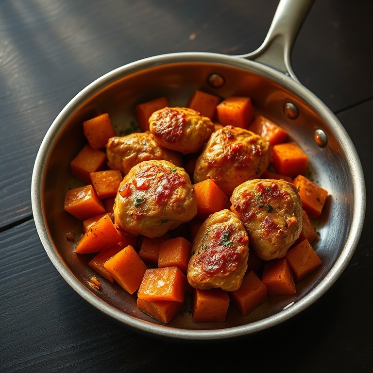 easy bbq chicken sweet potato skillet