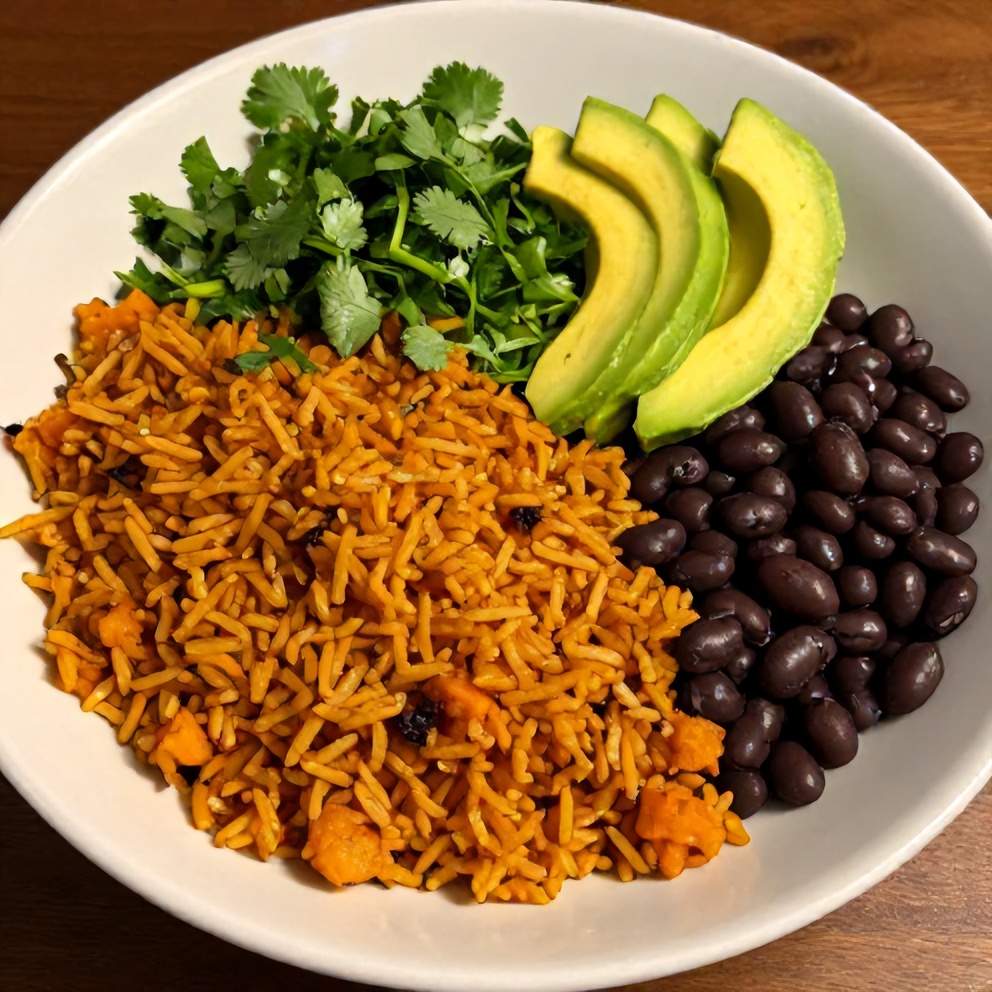 Cajun Sweet Potato Rice Bowl with Black Beans