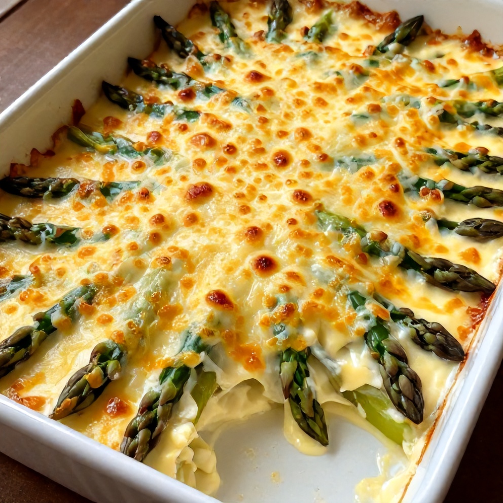 Easy Cheesy Asparagus Casserole