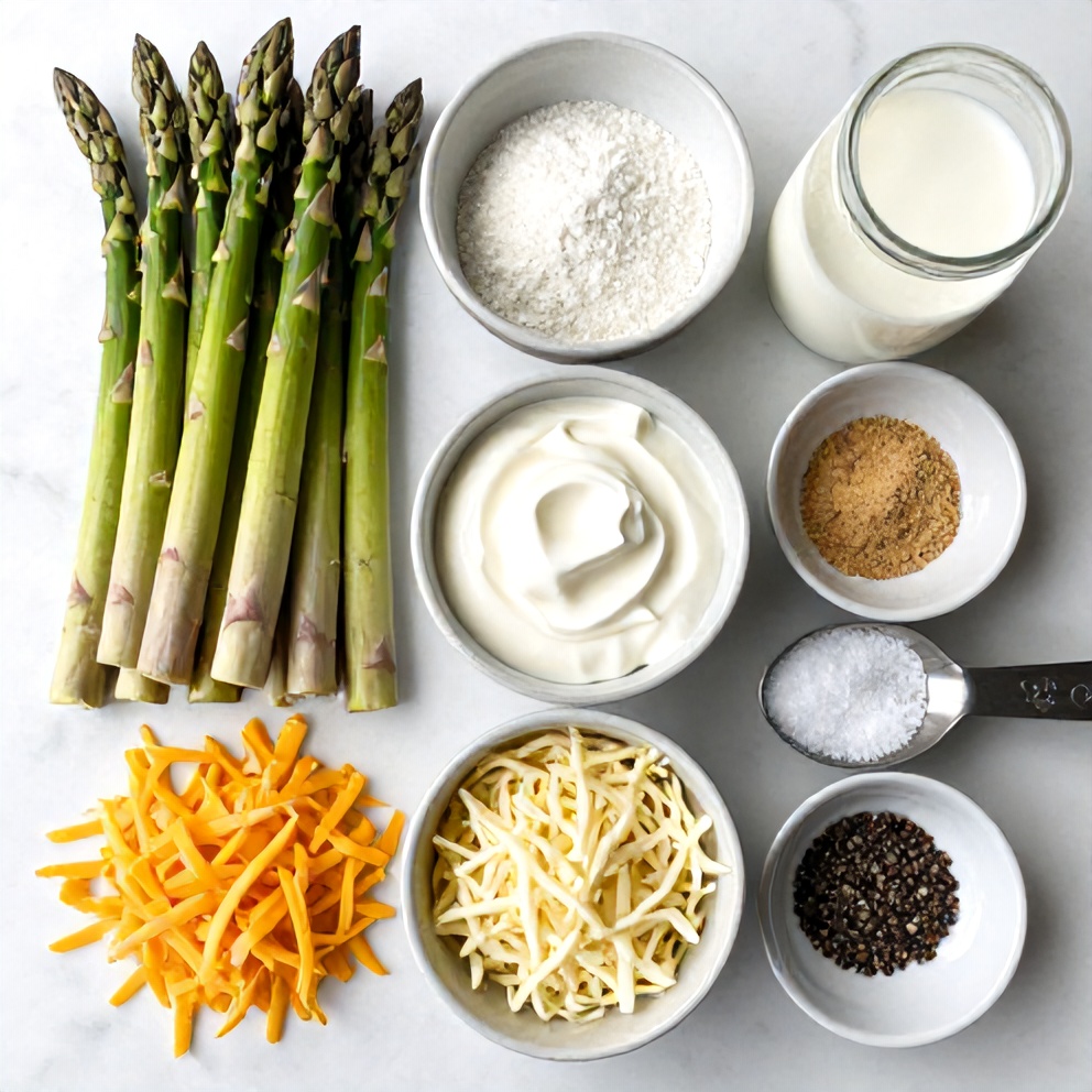 Raw Ingredients for Asparagus Casserole