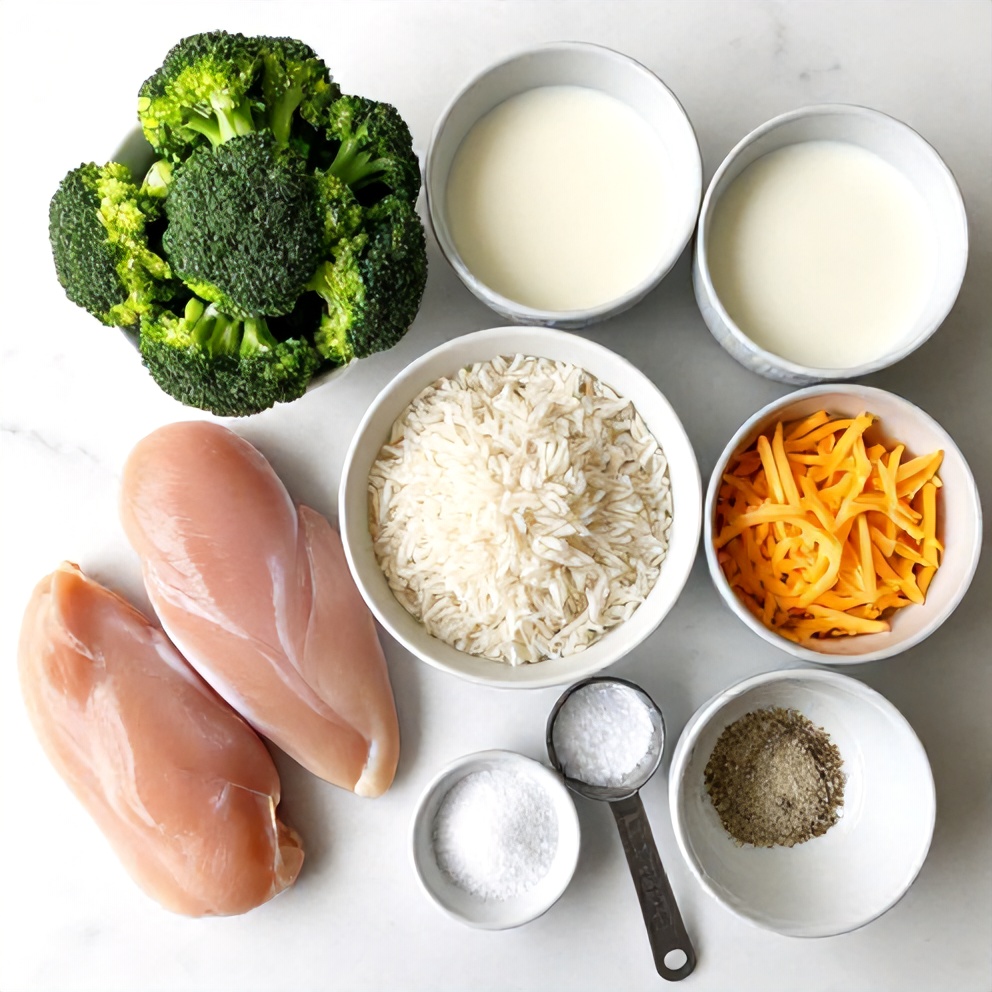 Crockpot chicken and broccoli ingredients