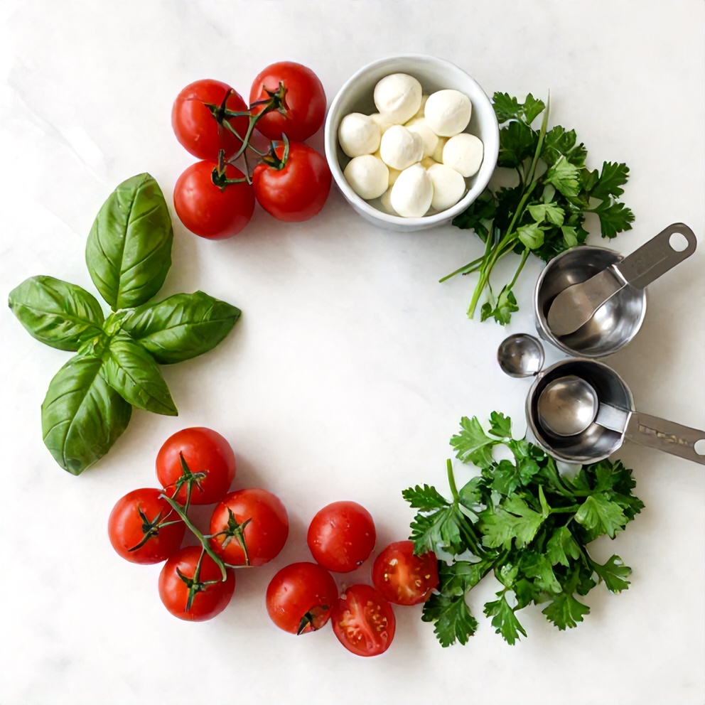 Raw ingredients for Easy Cherry Tomato Salad