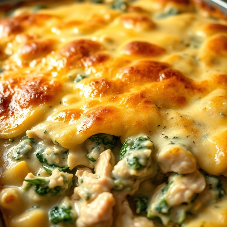 easy chicken and spinach casserole