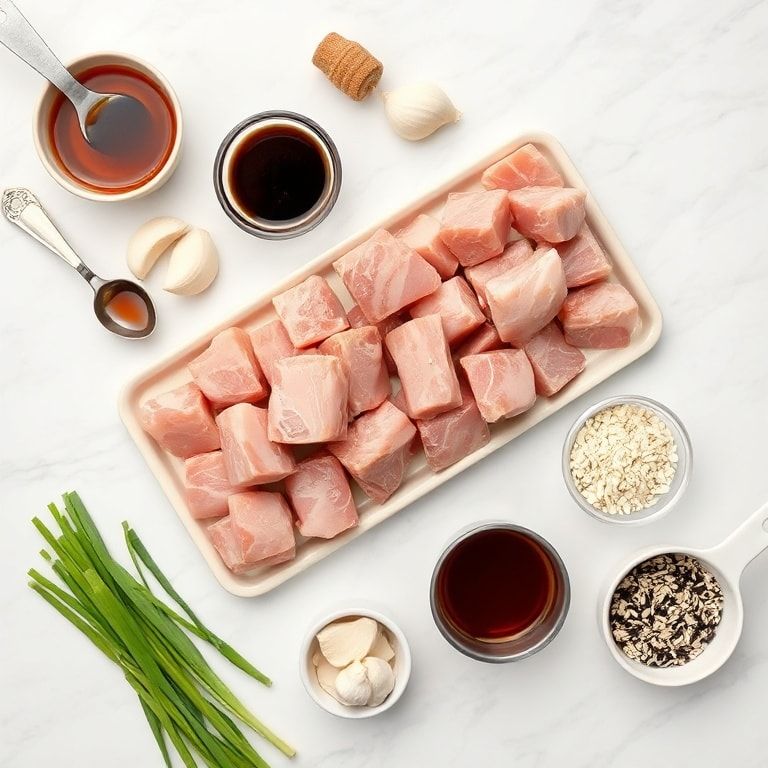 Ingredients for Easy Chinese BBQ Pork Recipe: Juicy, Crispy, Sticky Delight