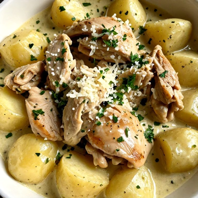 Easy Crockpot Garlic Parmesan Chicken