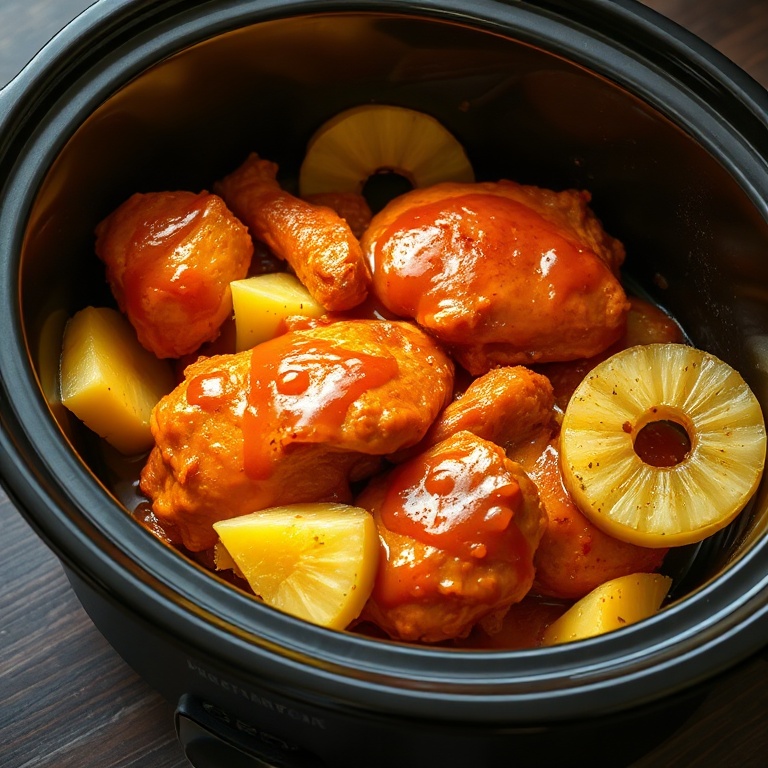 Easy Crockpot Hawaiian Chicken
