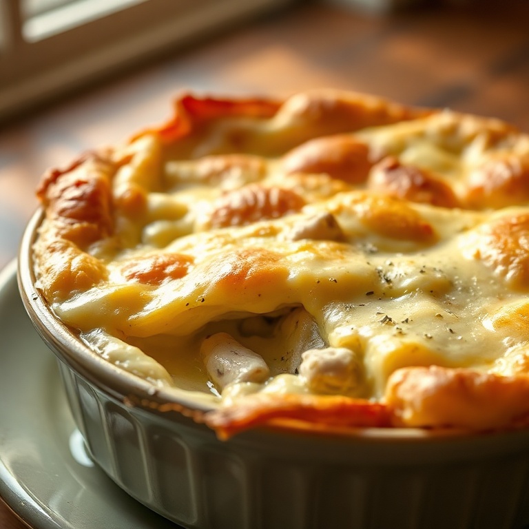 easy crustless chicken pot pie