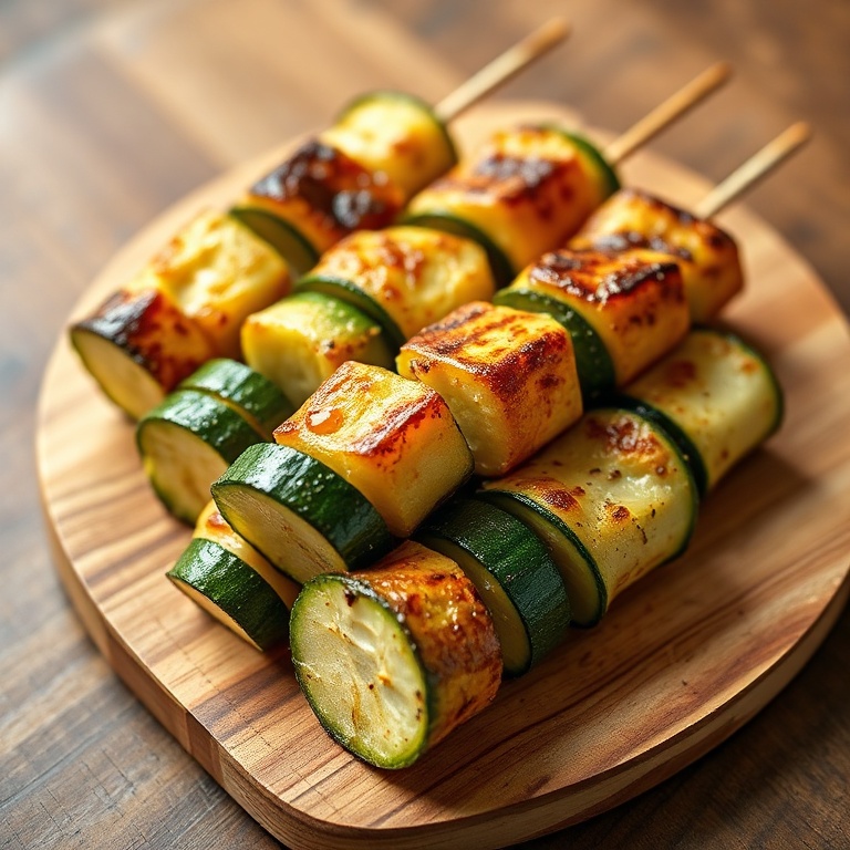 Easy Garlic Butter Zucchini Skewers