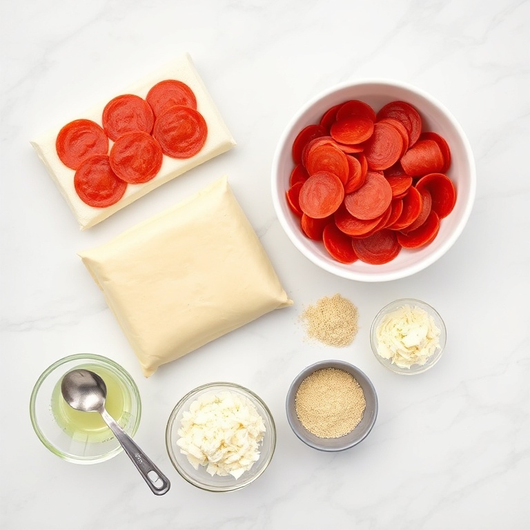 Ingredients for Easy Homemade Pepperoni Hot Pockets