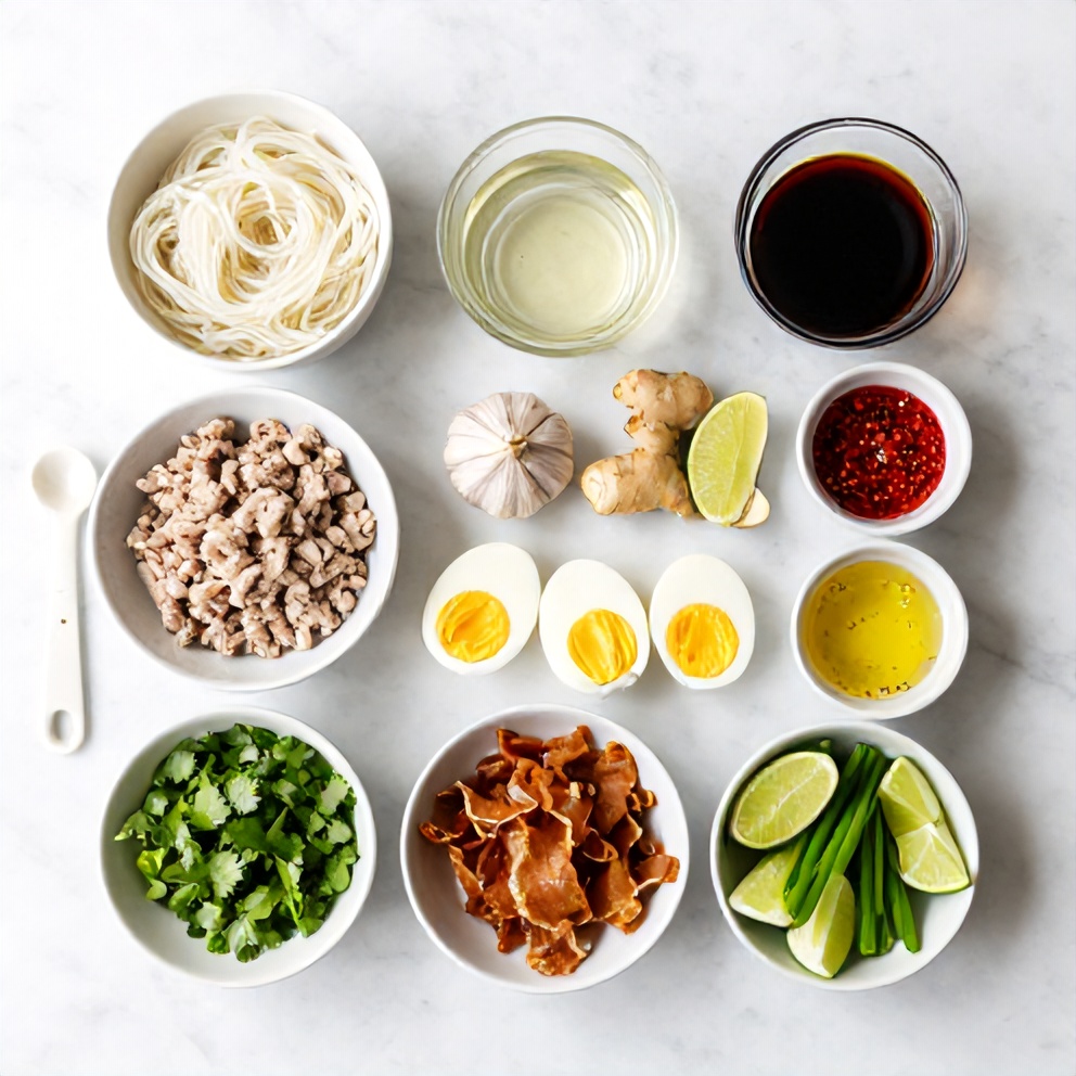 Hot and Sour Noodle Soup Ingredients