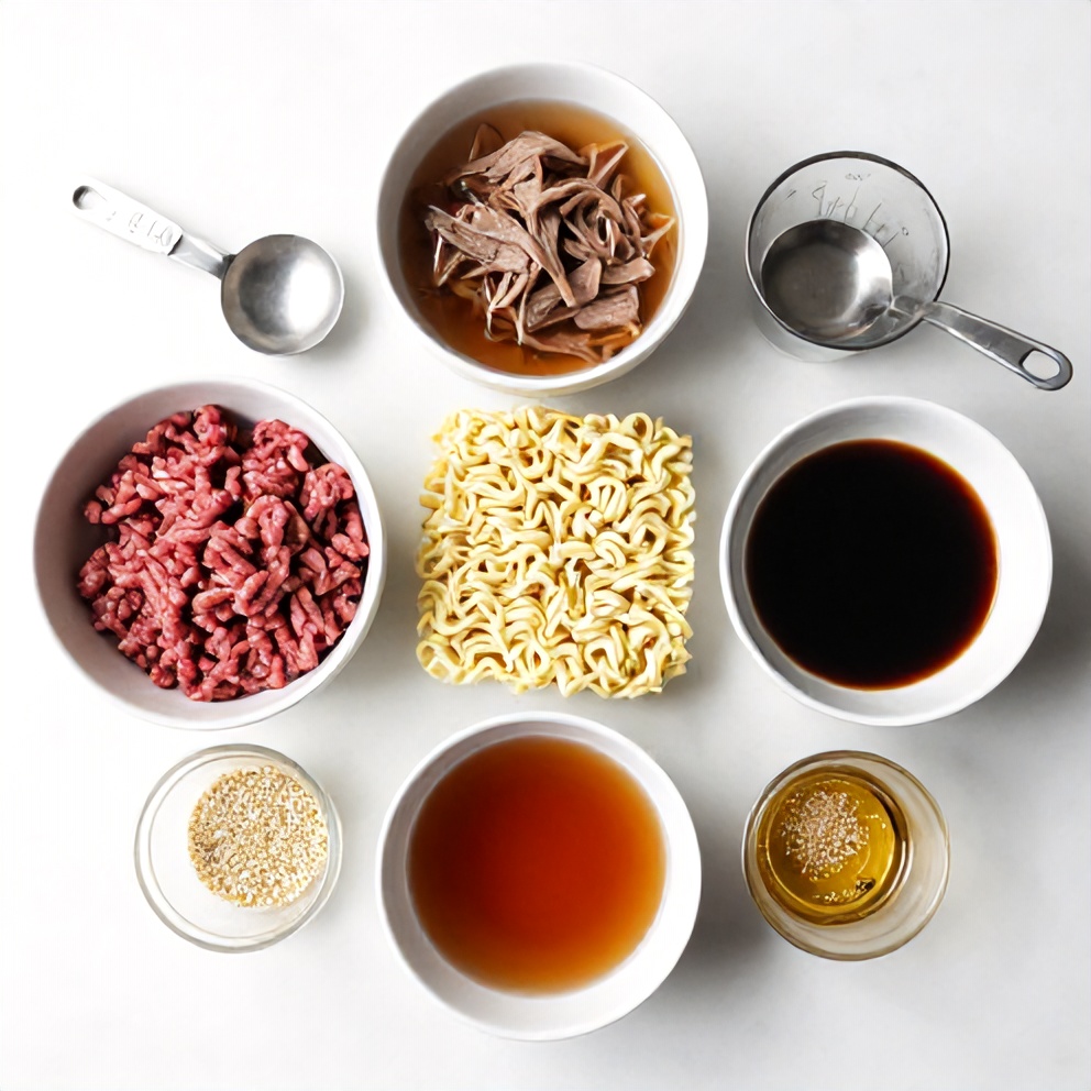 Korean Beef Ramen Ingredients