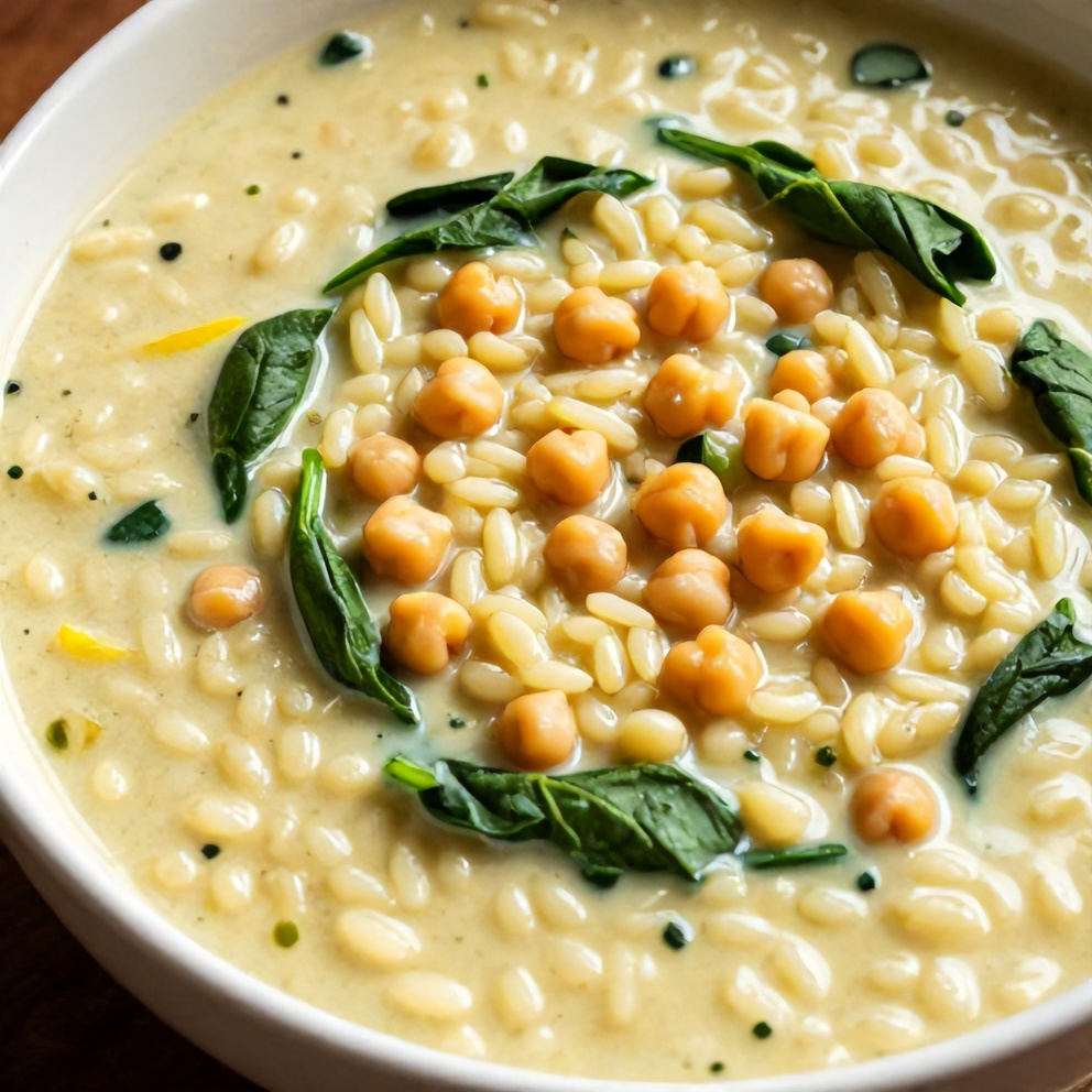 Easy Lemon Chickpea Orzo Soup